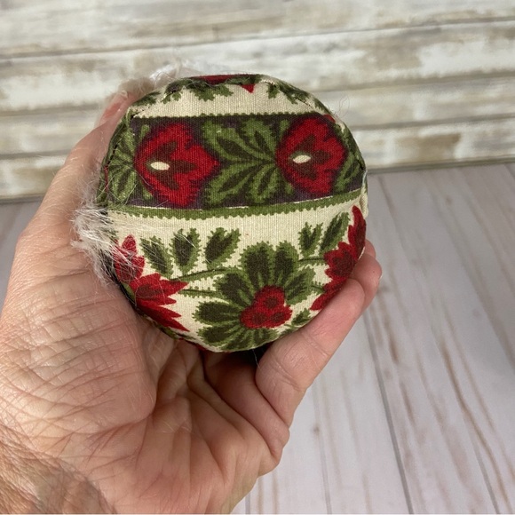 Christmas Gnome Vintage Poinsettia Jingle Bells Flannel Handmade Holiday Rustic - Picture 11 of 12